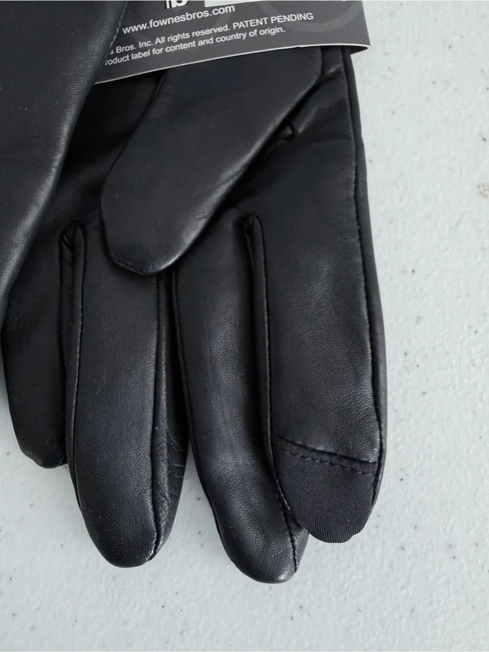 NWT Fownes TouchPoint Black Leather Cashmere Touchscreen Gloves XL Nordstrom